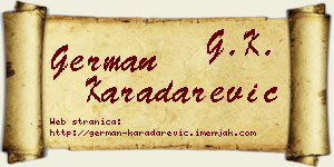German Karadarević vizit kartica